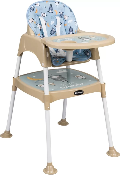 Maxi Taxi Feeding Kuzu Desenli 3 In 1 Çalışma Masalı Mama Sandalyesi