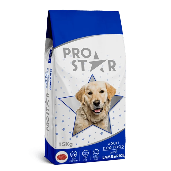 PROSTAR YETİŞKİN KÖPEK MAMASI KUZULU PİRİNÇLİ 15 KG