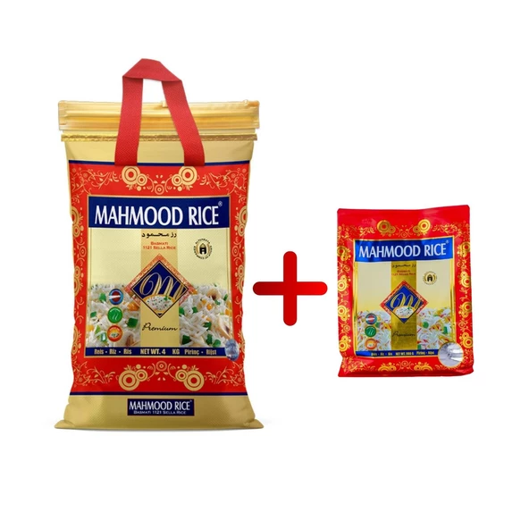 Mahmood Rıce Basmati 1121 Pirinç 4 Kg ve Basmati 1121 Pirinç 900 gr