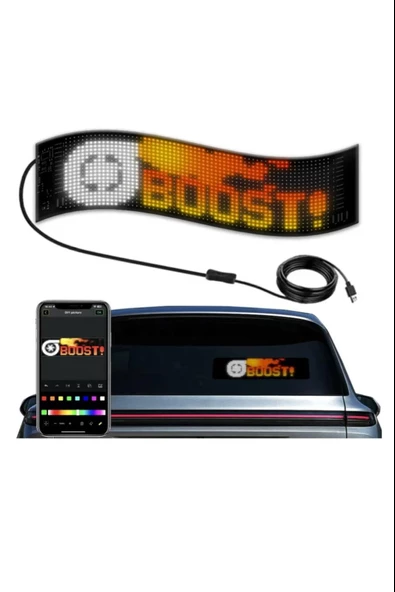 Tır Kamyon Uyumlu 60 cm Led Matrx RGB Panel Kumandalı 4 Mt Kablolu - 2