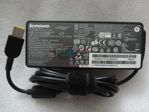 Lenovo Thinkpad E455 Notebook Adaptör (Orijinal Lenovo 20V 4.5A 90W)