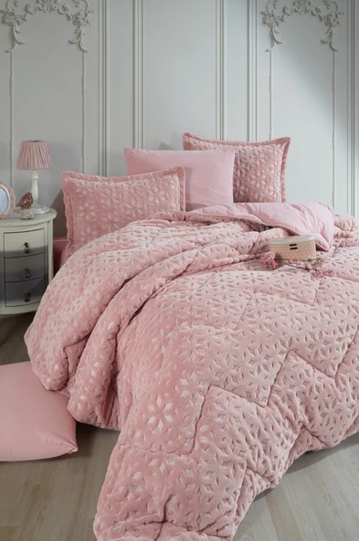 Clasy Babil Wellfsoft Jakar Çift Kişilik Uyku Seti Pudra - Resim 2