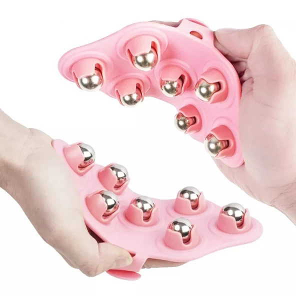 7 Metal Bilyalı  Masaj Aleti  Ele Geçme Kemerli Cilt Sıkılaştırıcı Soguk Masaj  Bilyeli Masaj Aleti - 6