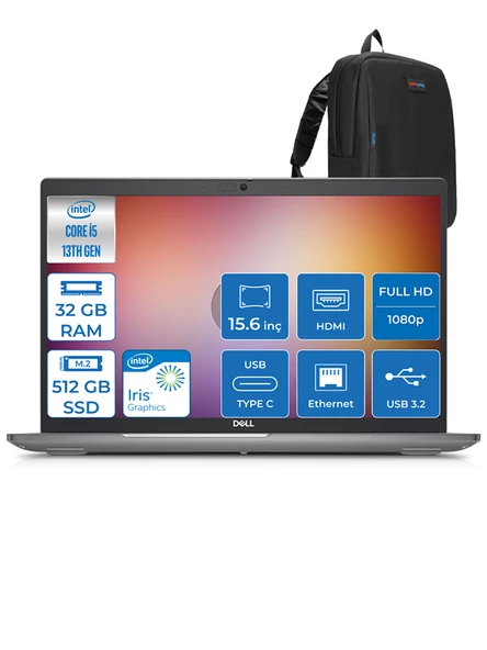 Dell Latıtude 5540 Intel Core I5 1350P Vpro 32GB Ddr5 512GB SSD 15.6" Fhd IPS W11PRO DELL5540CTOWP08 + Zettaçanta