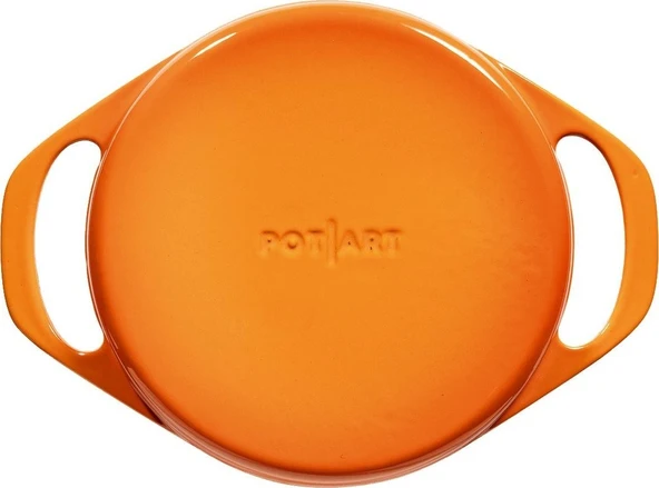 Pot Art Peach Turuncu Döküm Sahan Tava 22 cm - 2