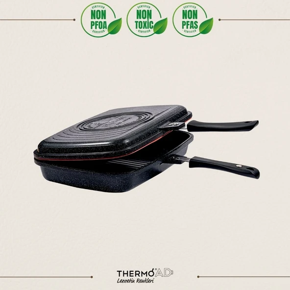 ThermoAD | Balık Tava | SKY CAST Serisi | Ayrılabilir 2 Parça | 36 cm | Siyah