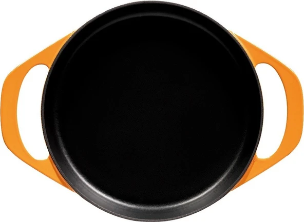 Pot Art Peach Turuncu Döküm Sahan Tava 22 cm - 4