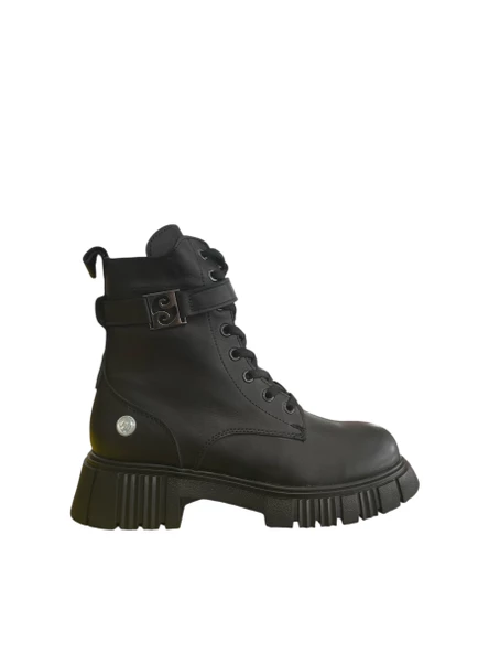 Mammamia D24KB-1620-LX Kadın Casual Topuklu Deri Bot (Kış 24)