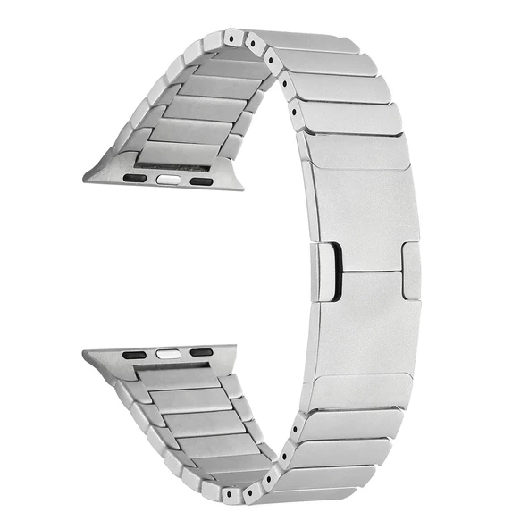 Apple Watch 10 46mm KRD-35 Çizgi Tasarım Metal Kordon - 12