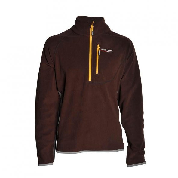 Freecamp Man Half Zipper Fleece-KAHVERENGİ