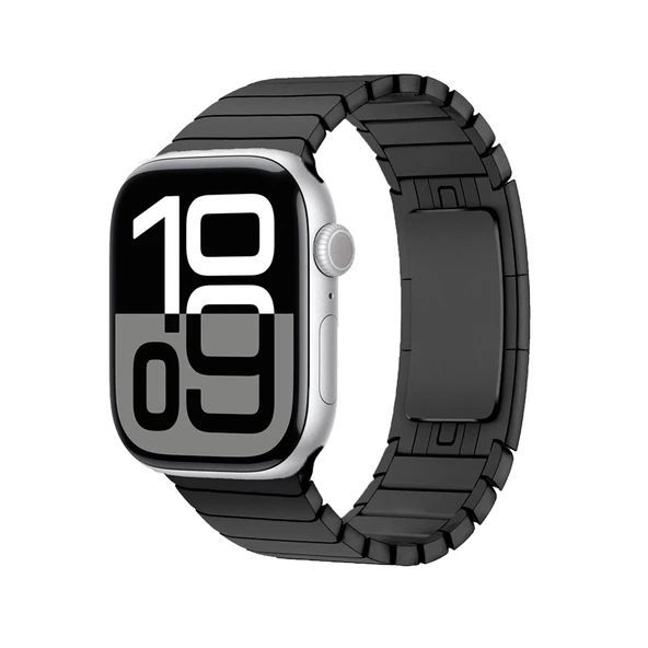 Apple Watch 10 46mm KRD-35 Çizgi Tasarım Metal Kordon