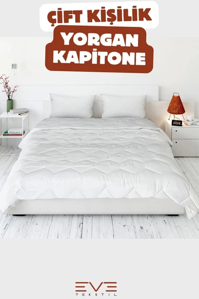 Kapitone Yüksek Kaliteli 4 Mevsim Kullanılabilir Microfiber Soft Çift Kişilik Antialerjik Yorgan