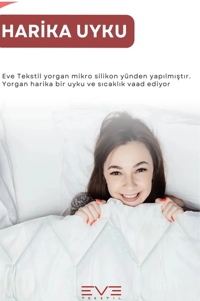 Kapitone Yüksek Kaliteli 4 Mevsim Kullanılabilir Microfiber Soft Çift Kişilik Antialerjik Yorgan - 3