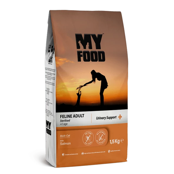 MY FOOD KISIRLAŞTIRILMIŞ YETİŞKİN KEDİ MAMASI SOMONLU 1,5 KG