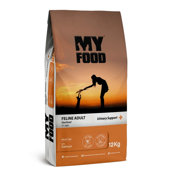 MY FOOD KISIRLAŞTIRILMIŞ YETİŞKİN KEDİ MAMASI SOMONLU 12 KG