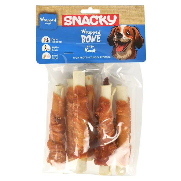 Snacky Tavuk&Ciger Sargılı Köpek Ödülü 6'lı *13cm 168gr *6 Paket