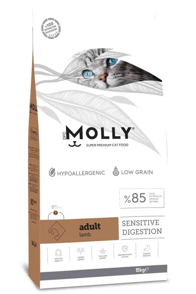 Molly Hipoalerjenik Kuzulu Yetişkin Kedi Maması 2 kg