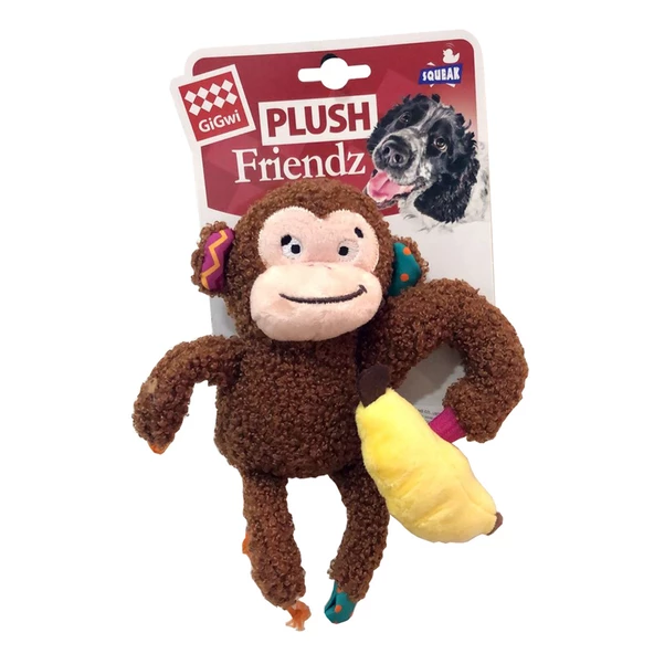 6796 Plush Friendz Sesli Maymun Peluş Köpek Oyuncağı - 1