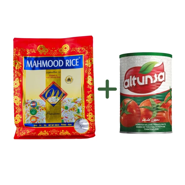 Mahmood Rıce 1121 Basmati Pirinç 900 gr ve Altunsa Domates Salçası 830 gr