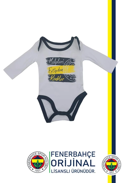 Fenerbahçe Orijinal Lisanslı Kalpleri Fetheden Renkler Bebek Body Zıbın Hediyelik Ahşap Kutulu - 8