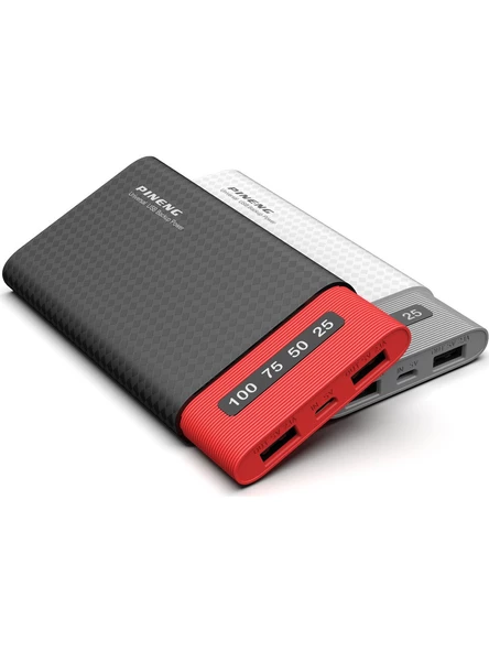 Pineng PN-981 10000 mAh Led Göstergeli Yüksek Hızlı Taşınabilir Şarj Cihazı - Siyah - 2