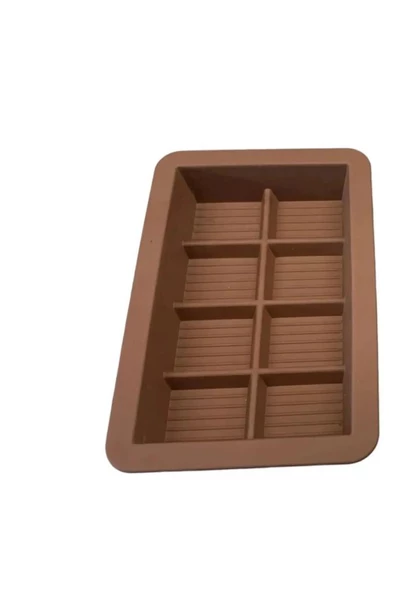 Dubai Çikolatası Yapma Kabı Kalıbı , Silikon, Bpa Free Antibakteriyel 8 Bölmeli - 2