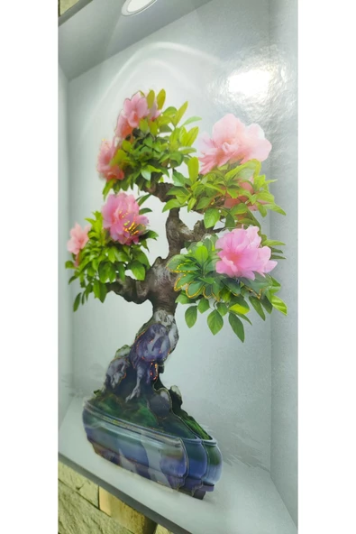 Ayver 3d Yapışkanlı Duvar Kağıdı Sticker 30x40 Cm Çiçekli Mini Ağaç - 3