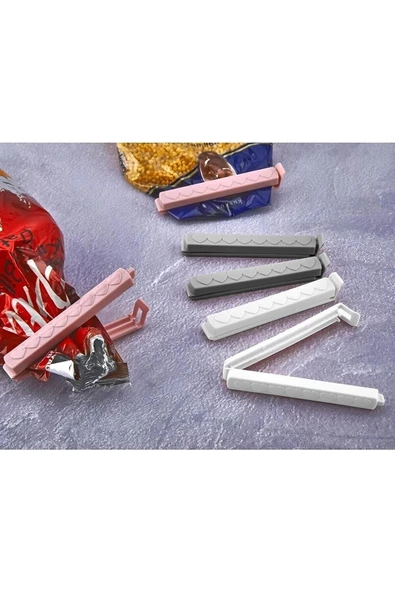 Ayver 12 Adet Büyük Poşet Klipsi Ambalaj Kapatma Aparatı Paket Mandalı Kapatıcı Düzenleyici Bag Clips