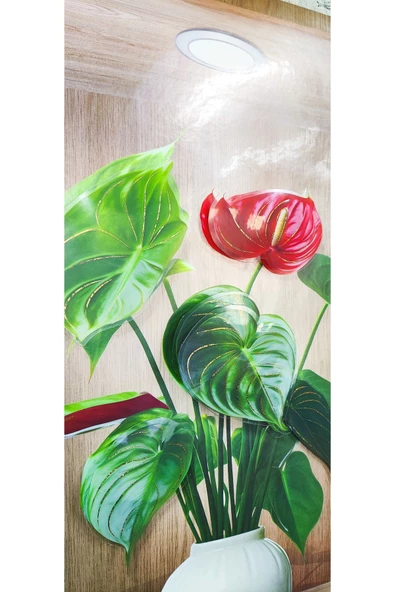 Ayver 3D YAPIŞKANLI DUVAR KAĞIDI STİCKER 30X40 CM SAKSI MODEL - 3