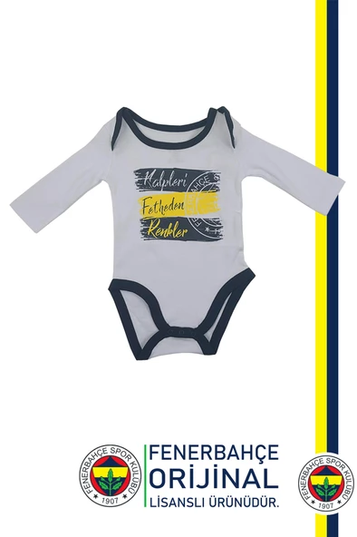 Fenerbahçe Orijinal Lisanslı Kalpleri Fetheden Renkler Bebek Body Zıbın - 6
