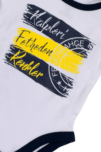 Fenerbahçe Orijinal Lisanslı Kalpleri Fetheden Renkler Bebek Body Zıbın Hediyelik Ahşap Kutulu - 12