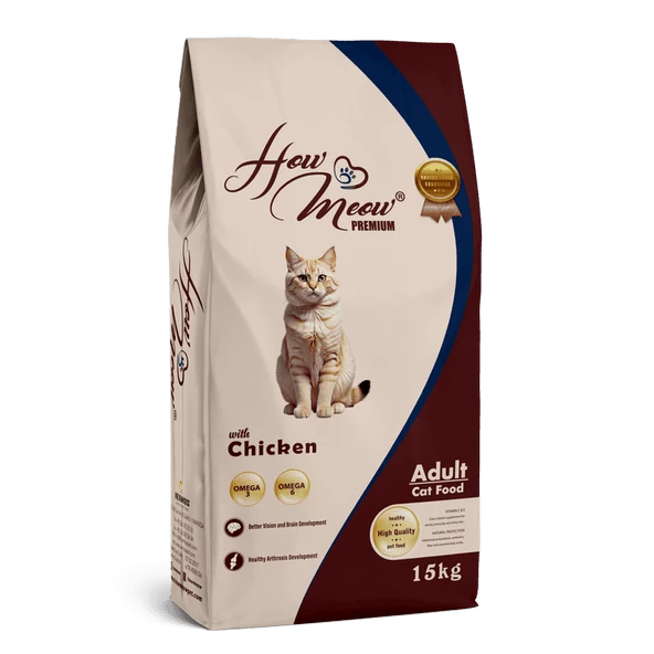 HOW MEOW YETİŞKİN KEDİ KURU MAMASI TAVUKLU 15 KG