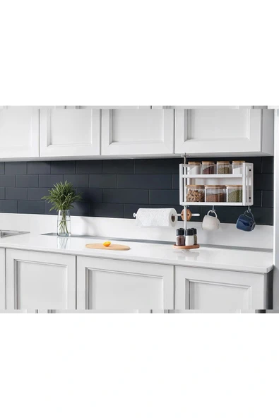 Baharat Havlu Bardak ve Mutfak Aksesuarları Düzenleyici Organizer Şık Ayna ve Döner Mekanizma