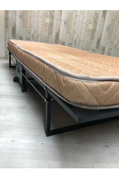Katlanır Yatak, Karyola 90x190 Cm Katlanabilir Somya Tek Kişilik Katlanır Yatak(YATAK DAHİL) - 3