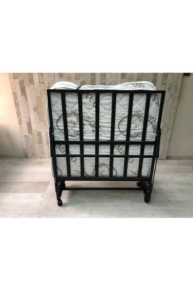 adımshops Katlanır Yatak, Karyola 90x190 Cm Katlanabilir Somya Tek Kişilik Katlanır Yatak(YATAK DAHİL) - 4