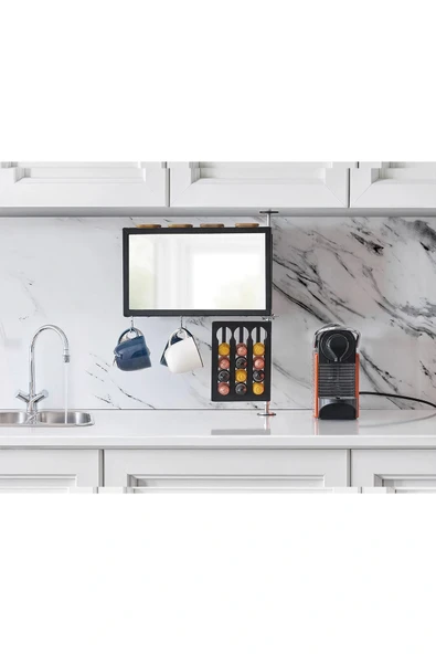 Baharat, Kapsul Nespresso, Bardak ve Mutfak Aksesuarları Düzenleyici Organizer Şık Ayna Kahve köşesi ürün görseli