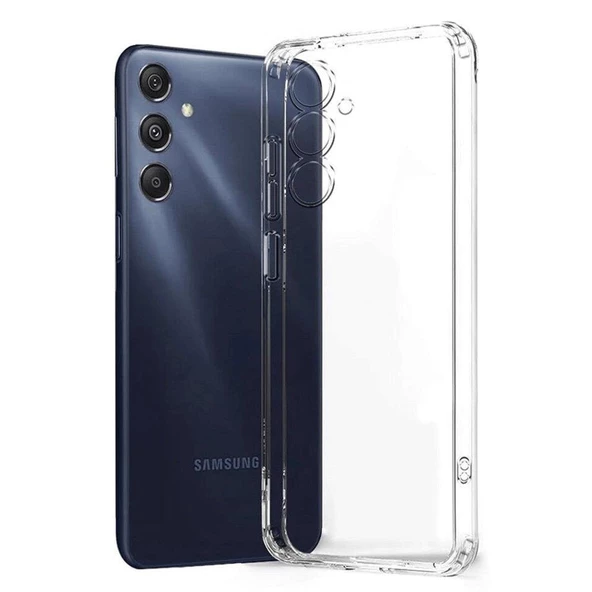 Smody Samsung Galaxy M34 5G İle Uyumlu Kılıf Lüx Şeffaf Silikon