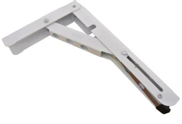 Mandallı Katlanabilir Masa Konsolu 1 Çift Beyaz 40cm - 9