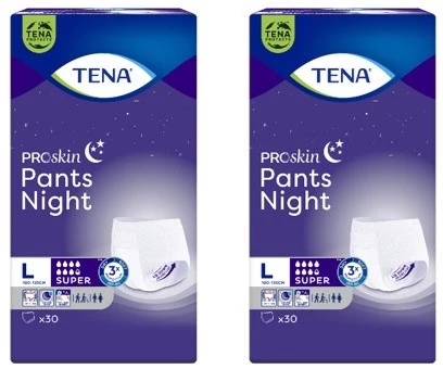 Tena ProSkin Pants Night Large Büyük Beden Gece için Süper Emici Külot 30 lu 2 paket / 60 adet