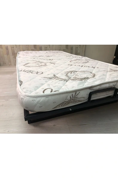 adımshops Katlanır Yatak, Karyola 90x190 Cm Katlanabilir Somya Tek Kişilik Katlanır Yatak(YATAK DAHİL) - 3