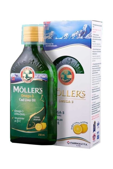 Mollers Omega 3 Limonlu Balık Yağı Şurubu 250 ml