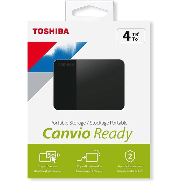 Toshiba 2.5" 4TB Canvio Ready HDTP340EK3CA USB3.2 G1 SİYAH - 2