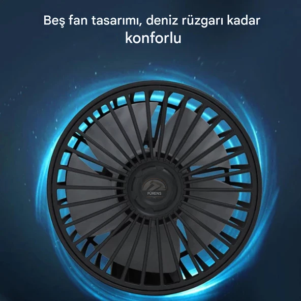 Araç İçi Vantilatör 360° Dönebilen Torpido Üstü Çift Başlıklı Vantilatör 12v Uyumlu Çakmaklık Girişli Soğutucu Fan - 4