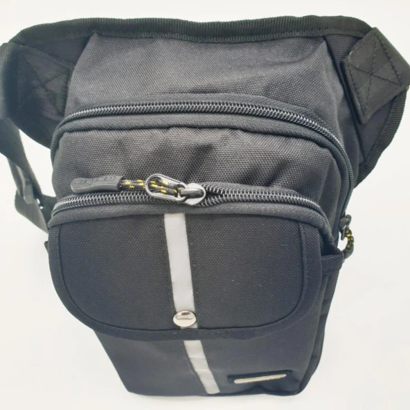 Yanar Çizgili Bacağa Bağlanan Bel Çantası - 12