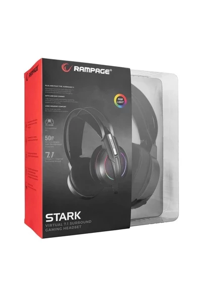 Rampage Stark Plus 7.1 Usb Rgb Efektli Mikrofonlu Kulaklık RM-K6 - 5