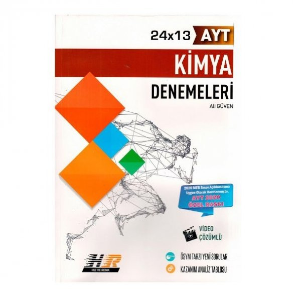 Hız ve Renk Yayınları AYT Kimya Özel Baskı 24x13 Denemeleri