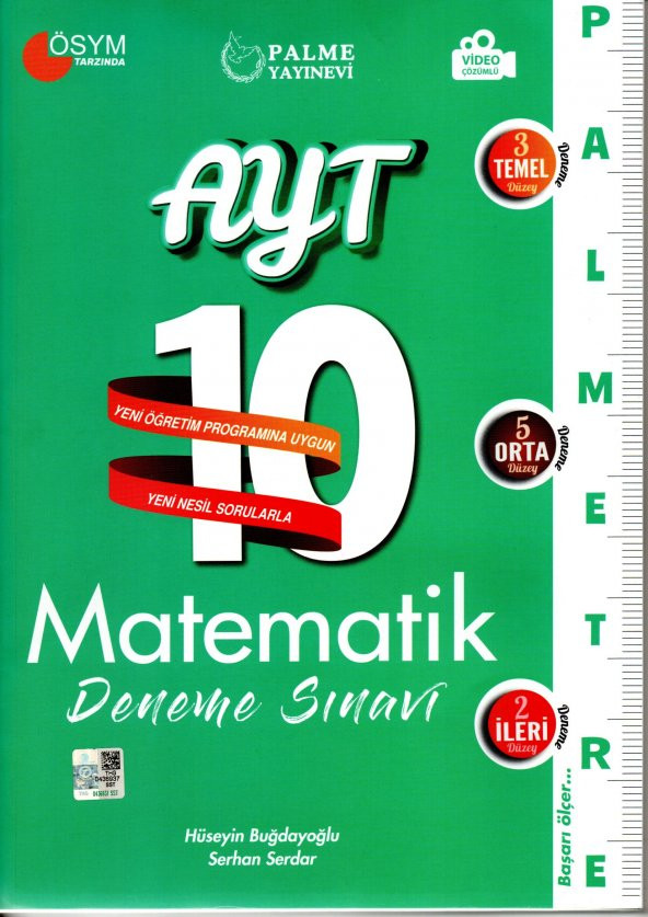 Palme Yks Ayt Matematik 10 Deneme Palmetre Video Çözümlü