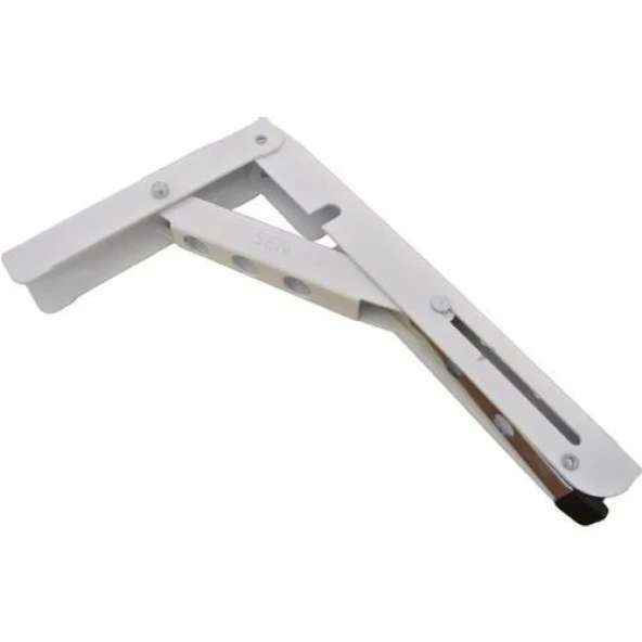 Mandallı Katlanabilir Masa Konsolu 1 Çift Beyaz 30cm - 2