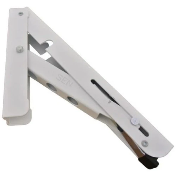 Mandallı Katlanabilir Masa Konsolu 1 Çift Beyaz 30cm - 3