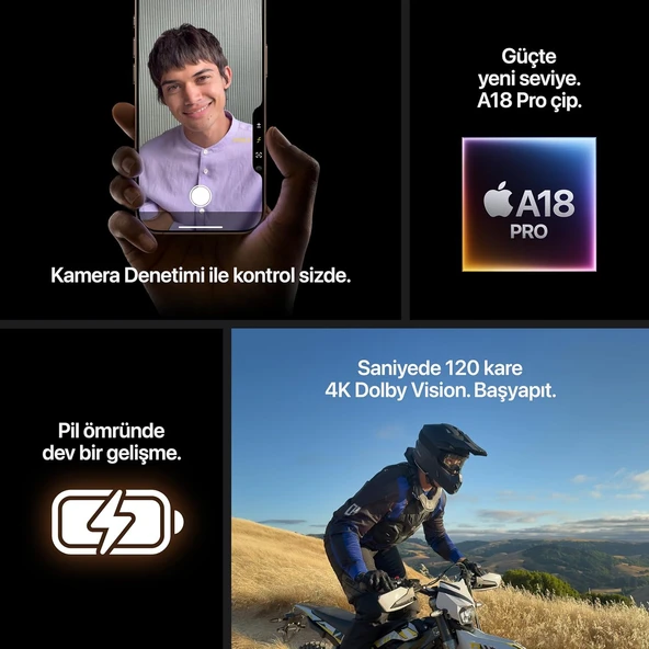 Apple iPhone 16 Pro 1 TB Natürel Titanyum (İthalatçı Garantili) - 6